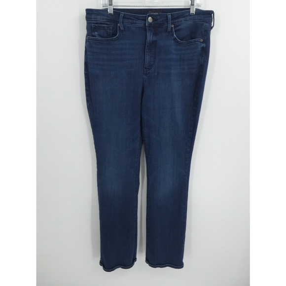 NYDJ Jean Womens 14 Blue Denim Billie Mini Boot Lift Tuck Stretch Everyday Comfy - Picture 1 of 13